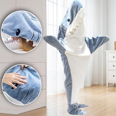 Udobna odeja z motivom morskega psa | SHARKOI