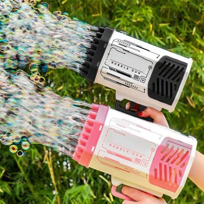LED pištola za milne mehurčke z 69 luknjami | BUBBLEPUFF