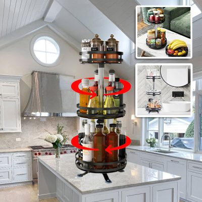 360° vrtljiv kovinski organizator za shranjevanje (3 sloji) | SPINSTORE