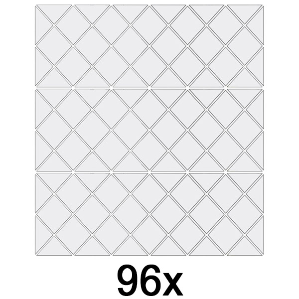 3x Zrcalne stenske nalepke (32 kosov) | WALLGEM